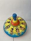 Vintage Tin Ohio Art Lithograph Toy Top Indians A3-34