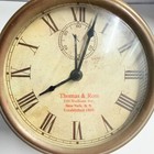 Vintage Thomas   Ross Brass Pocket Watch Style Desk Clock 8    Japan Not Working