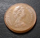 Error Coin   Off Center Cent    Canidian Penny    1134