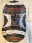 African Tribal Shield Ceremonial Painted Shield Hand Carved Wood
