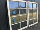 2 - 40 X  27 Vintage Large Window Sashes Old 8 Pane Frame 1970s  Arts   Craft