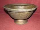 Large Old Or Antique Chinese Brass Or Bronze Bowl Signed