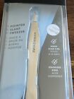 Pointed Slant Tweezer Tweezerman 1261 R Stainless Steel Tapered Tip Hand Filed