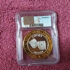2001 Igc Graded  10 Slots A Fun Casino Las Vegas  999 Silver Casino Token