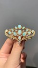 2ct Oval Cut Natural Fire Opal Vintage Women s Brooch Pin 14k Yellow Gold Plated