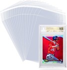 100  Bcw Resealable Graded Sleeves Card Flap For Closure Bags Fit Psa Bgs Slab