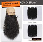 Yan Dream Mens Long Curly Cosplay Wizard Fake Beard With Handlebar Mustache