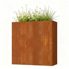 24 x10 x24  Corten Steel Planter Metal Planter Box Rectangular Outdoor Planters