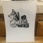 Ex Libris Bookplate Tigris Assta L  Lopp Signed 1987