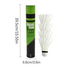 12pcs Sports Feather Shuttlecocks Badminton Shuttlecock White For Training Game