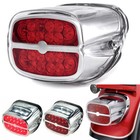 Chrome Led Tail Light Brake For Harley Touring Road King Electra Glide Fltr Dyna