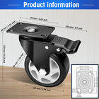 4  Caster Wheels Set Of 4  Heavy Duty Casters With Brake  No Noise Locking Caste