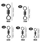 210pcs Fishing Swivels Solid Ring Rolling Barrel Swivel  2- 8 Stainless Steel