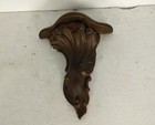 Antique Ornate Hand Carved Wood Wooden Wall Hanging Console Shelf Oak 