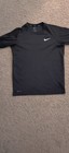 New Nike Men s Dri-fit Upf 40  Hydroguard Swim Tee Rash Guard Shirt Black Size S