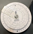 Vintage Concise Circular Slide Rule Case Simmons Precision Nash Controls