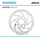 1 2pcs Shimano Sm-rt66-m 180mm Disc Brake Rotor Slx 6 Bolts Rotor W  Spacer-oe