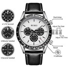 Burei Men s Watch Analog Quartz Chronograph Black White  Superb