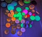 Vintage Lot Of 50  Glow Czech Glass   Other Assorted Buttons Various Sizes color