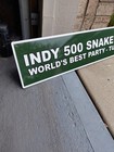 Indy 500 Sign Metal Wings Flags Indianapolis Motor Speedway Snake Pit Party Cool