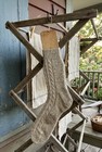Lot Of 4 Antique Primitive 24  Wood Stocking Wool Sock Dryer Stretchers Forms