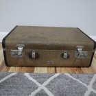 Vtg Tweed Air Pak Luggage Suitcase Travel Case Retro Beige Inner Cloth Lining