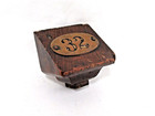 Set O F 10 Oak Blocks With Oval Brass Number Tags Post Office Locker Room School