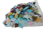 Mixed Small Multicolor Glass Mosaic Tiles Pebbles Square Diamond Triangle 11 7oz