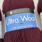 Berroco Yarn Ultra Wool 100  Superwash Wool Burgundy Made In Peru Lot 3 Skeins