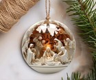 Nativity Christmas Ceramic Ornament Christian Christmas Keepsake