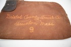 Canvas 1930s Zipper Bank Bag Chain Stitched Bristol County Leather Vtg Talon Zip