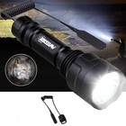 1000lm Led Flashlight White Light Hunting Night Lamp Rechargeable Torch switch