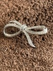 14k White Gold Vintage Estate Natural Rose Cut Diamond Brooch Hairloom Pin