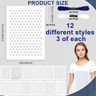 108pcs Sashiko Embroidery Pattern Set Stabilizers Water Soluble Embroidery Trans