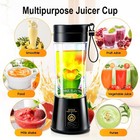 380ml Portable Blender Cup Rechargeable Mini Juicer Blender 6 Blades