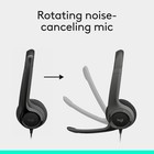 Logitech H390 Usb Over-ear Headset Noise Canceling Mic Black 2m