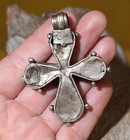 Antique Ethiopian Coptic Christian Ethnic Silver Cross Pendant Filigree Ethiopia