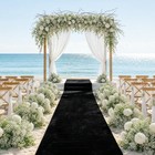 Black Aisle Runner For Wedding Ceremony 4x25ft Velvet Carpet Runner Wedding A   