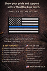 Thin Blue Line U s  Flag Embroidered Patch New Black White Blue Police