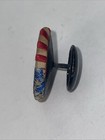 American Flag Fabric Button Cufflink Vintage