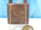 Vintage Taylor Lock Company Brass Padlock   Key