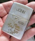 Vintage 1964 Zippo Lighter - White Sands Missile Rang And Vietnam - Double Sided