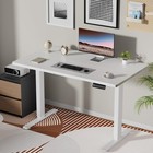Nicecozy Dual Motor Electric Standing Desk Frame Height Adjustable White Table L