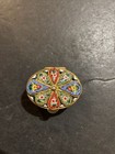 Vintage Italian Micro Mosaic Oval Trinket- Pill  Box 