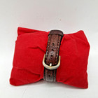 Vintage Lorus Quartz Mickey Mouse Watch Disney Moving Arms Gold Casing Leather B