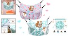 Small Animal Hammock Set - 2 Heart Patterned Soft Beds For Ferrets   More