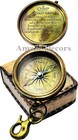 Antique Brass Compass Nautical Maritime Boy Scouts Compass  Pirates Compass
