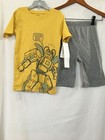 New Carter s Boys Robot Pajama Set Snug Fit Yellow gray Sizes 8 10 12 14