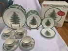 Spode Christmas Tree Box Dish Set 20 Pieces Very Clean Condition England