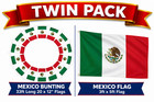 2 Pack          Mexico Flag 150x90cm   10m World Cup Bunting Bandera De M  xico